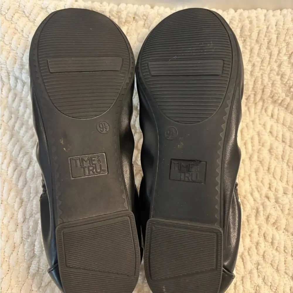 Y2K Vintage Ballerina Flats Black Size 9.5